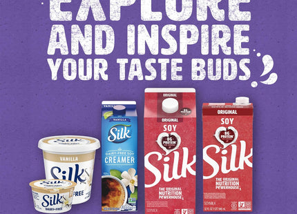 Silk Milk Shelf-Stable Soymilk Singles Very Vanilla Dairy-Free 8oz (2 Pack) - Food & Beverages > Non-Alcoholic Drinks