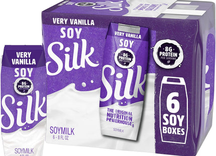 Silk Milk Shelf-Stable Soymilk Singles Very Vanilla Dairy-Free 8oz (2 Pack) - Food & Beverages > Non-Alcoholic Drinks