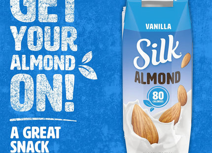 Silk Shelf-Stable Almond Milk Singles Vanilla Dairy-Free Non-GMO 8oz (4 Pack) - Food & Beverages > Non-Alcoholic Drinks