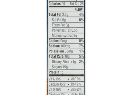 the nutrition label for the nut nut bar