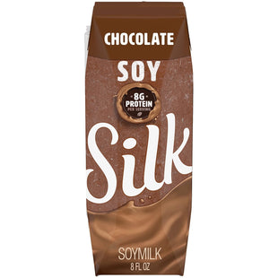 Silk Soy Milk Singles Chocolate Shelf-Stable Dairy-Free 8 Floz (12 Pack) - Food & Beverages > Non-Alcoholic Drinks