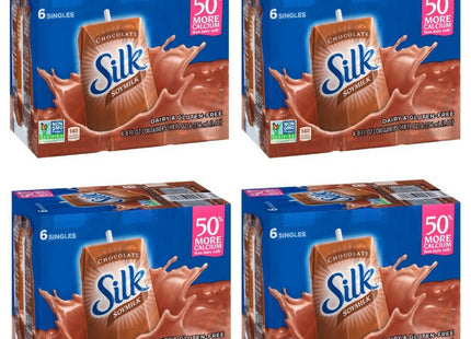 Silk Soy Milk Singles Chocolate Shelf-Stable Dairy-Free 8 Floz (24 Pack) - Food & Beverages > Non-Alcoholic Drinks