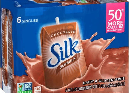 Silk Soy Milk Singles Chocolate Shelf-Stable Dairy-Free 8 Floz (24 Pack) - Food & Beverages > Non-Alcoholic Drinks