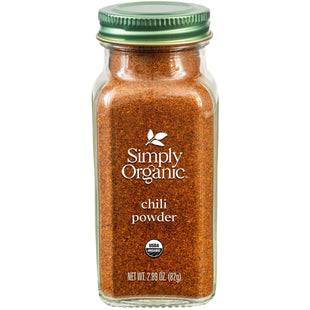 Simply Organic Chili Powder Kosher Shelf-Stable 2.89oz (2 Pack) - Food & Beverages > Herbs Spices Seasonings