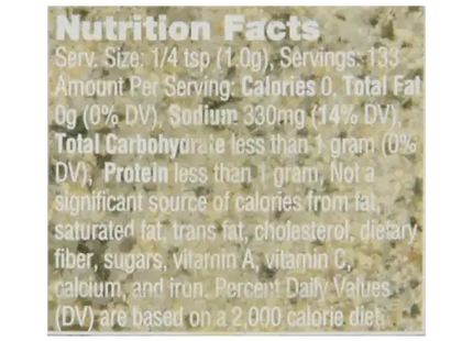 a label for a product with the words nutrition facts