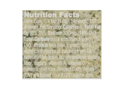 a label for a product with the words nutrition facts