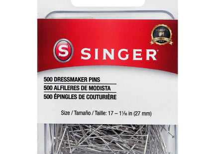 Singer 00349 Dressmaker Pins Size 17 – 1 1/16 inch 500-ct (12 Pack) - Collectibles & Art > Crafts Sewing Needles