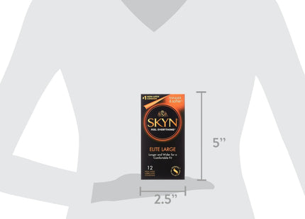 SKYN Elite Large Non-Latex Lubricated Condoms Feel Everything 12ct (3 Pack) - Health Care > Sexual Wellness &