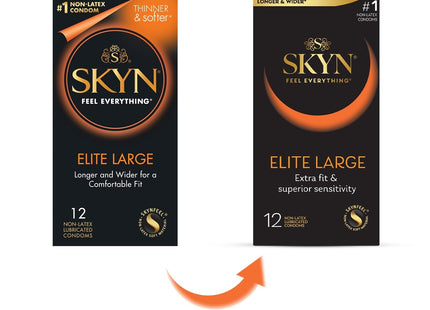 SKYN Elite Large Non-Latex Lubricated Condoms Feel Everything 12ct (12 Pack) - Health Care > Sexual Wellness &