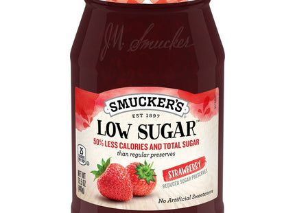 Smuckers Reduced Sugar Strawberry Preserves Low 15.5oz (8 Pack) - Food & Beverages > Jam Honey Spreads Jams