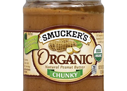 Smucker’s Natural Chunky Peanut Butter Gluten free Non-GMO 16oz (4 Pack) - Food & Beverages > Jam Honey Spreads Nut