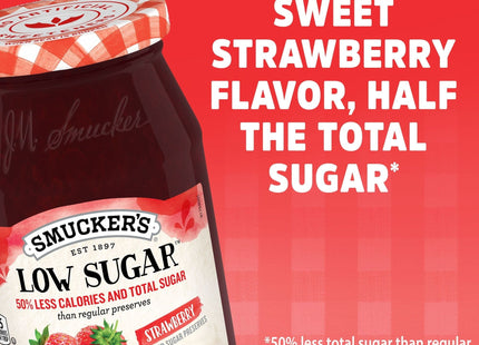 Smuckers Reduced Sugar Strawberry Preserves Low 15.5oz (2 Pack) - Food & Beverages > Jam Honey Spreads Jams