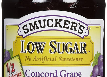 Smucker’s Low Sugar Concord Grape Reduced Jelly 15.5oz Jars (24 Pack) - Food & Beverages > Jam Honey Spreads Jams