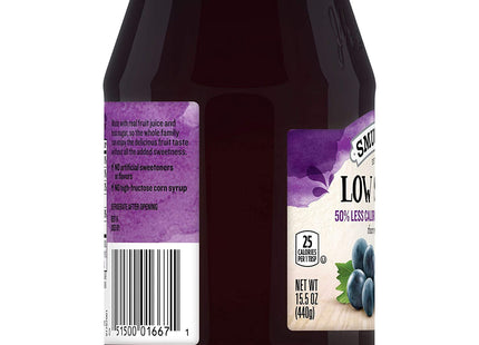 Smucker’s Low Sugar Concord Grape Reduced Jelly 15.5oz Jars (12 Pack) - Food & Beverages > Jam Honey Spreads Jams
