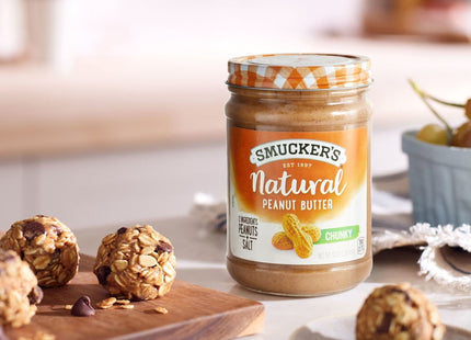 Smucker’s Natural Chunky Peanut Butter Gluten free Non-GMO 16oz - Food & Beverages > Jam Honey Spreads Nut Butters