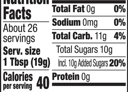 nutrition label for nutty