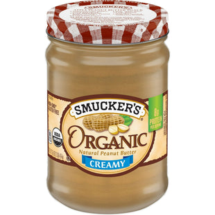 Smucker’s Organic Creamy Peanut Butter Gluten free 16oz (12 Pack) - Food & Beverages > Jam Honey Spreads Nut Butters