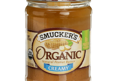 Smucker’s Organic Creamy Peanut Butter Gluten free 16oz (12 Pack) - Food & Beverages > Jam Honey Spreads Nut Butters