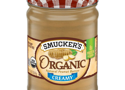 Smucker’s Organic Creamy Peanut Butter Gluten free 16oz - Food & Beverages > Jam Honey Spreads Nut Butters