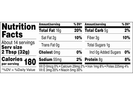 a close up of a nutrition label on a white background