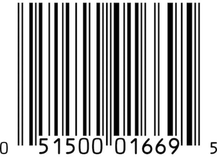 a barcode with the number one on it