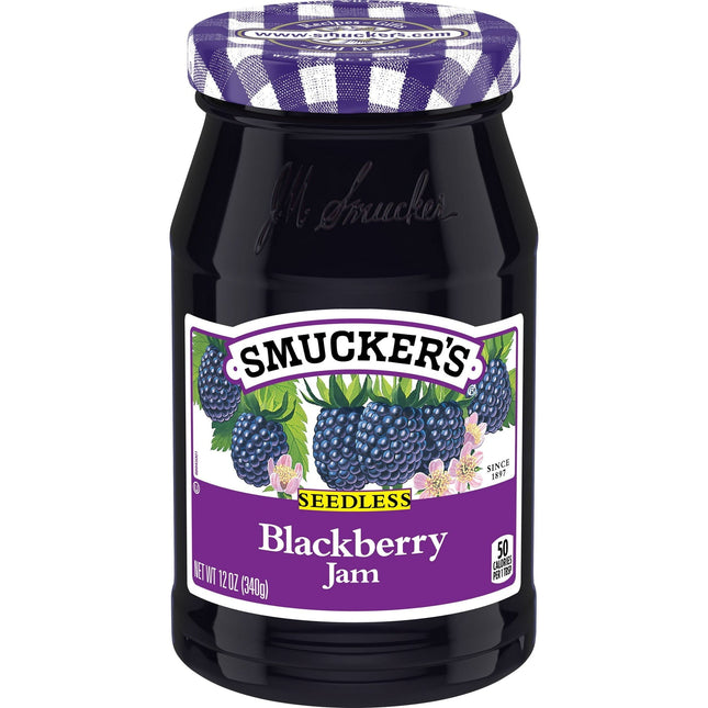 Smucker’s Seedless Blackberry Jam 12oz Jar(12 Pack) - Food & Beverages > Honey Spreads Jams Preserves