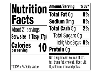 nutrition label for nut nut