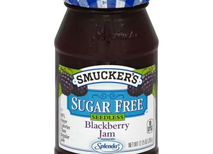 a jar of sugar free blackberry jam