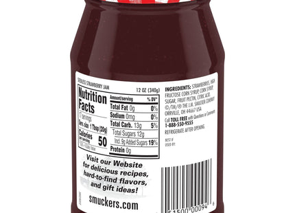 Smucker’s Seedless Strawberry Jam 12oz (2 Pack) - Food & Beverages > Honey Spreads Jams Preserves