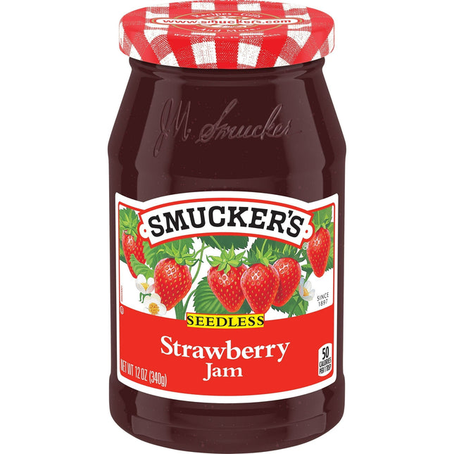 Smucker’s Seedless Strawberry Jam 12oz (3 Pack) - Food & Beverages > Honey Spreads Jams Preserves