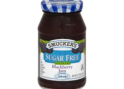 a jar of sugar free blackberry jam