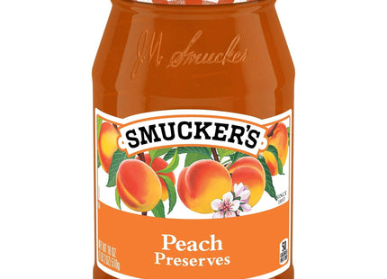 Smucker’s Sweet and juicy peach flavor Preserves 18 Ounce Jar (5 Pack) - Food & Beverages > Jam Honey Spreads Jams