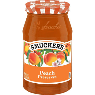 Smucker’s Sweet and juicy peach flavor Preserves 18 Ounce Jar (5 Pack) - Food & Beverages > Jam Honey Spreads Jams