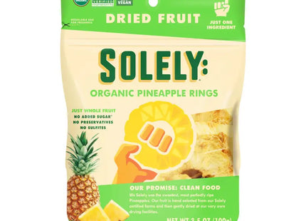 a bag of organic organic dried pineapples