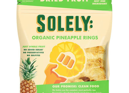 Solely Usda Organic Pineapple Rings Dried Fruit Non-GMO 3.5oz (2 Pack) - Food & Beverages > Fruits Vegetables Veg