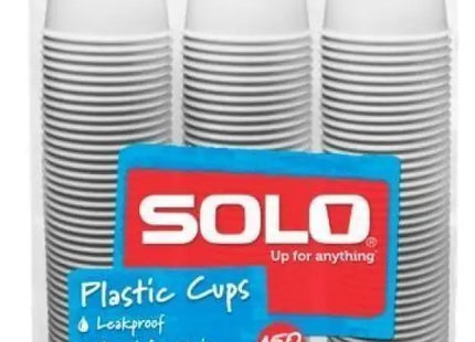 solo plastic cups, white, 12oz, pack of 12