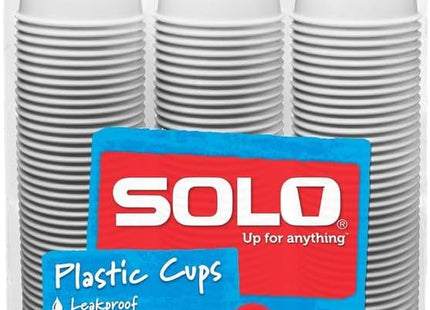 Solo 3oz Plastic Bathroom Cups White Crack resistant 150ct (12 Pack) - Kitchen & Dining > Food Storage Disposable Lids