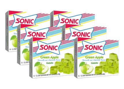 Sonic Green Apple Gelatin Mix Fat Free Dessert Drive-In Flavor 3.94oz (2 Pack) - Food & Beverages > Baking Desserts