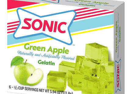 Sonic Green Apple Gelatin Mix Fat Free Dessert Drive-In Flavor 3.94oz (3 Pack) - Food & Beverages > Baking Desserts