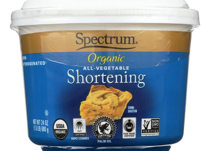 Spectrum Culinary Organic All-vegetable Shortening Gluten-Free 24oz - Health Care > Vitamins & Lifestyle Supplements