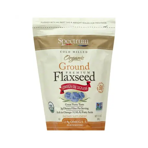 spectrum organic ground flaxseed, blueberry, 16 oz