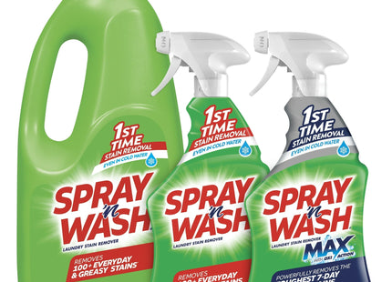 Spray ’n Wash Pre-Treat Laundry Stain Remover Trigger 22oz (12 Pack) - Household Supplies > Detergents Softeners &