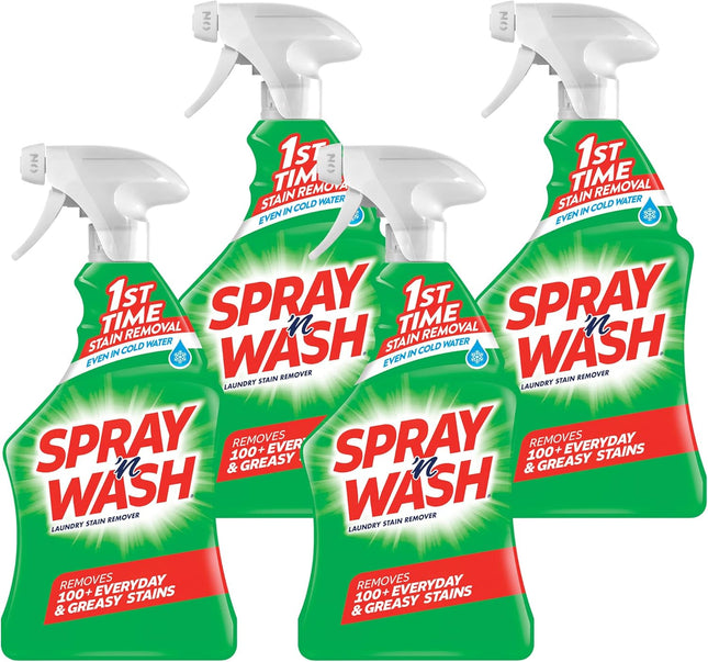 Spray ’n Wash Pre-Treat Laundry Stain Remover Trigger 22oz (4 Pack) - Household Supplies > Detergents Softeners &