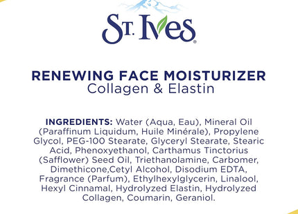 St. Ives Collagen Elastin Face Moisturizer Renewing for Dry Skin 10oz (4 Pack) - Personal Care > Lotion &