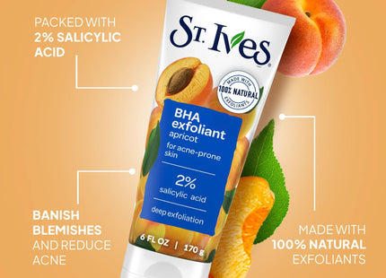 St. Ives Naturally Clear Acne & Blackhead Control Exfoliator Scrub Apricot 6 oz - Personal Care > Skin Exfoliators