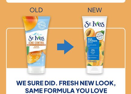 St. Ives Naturally Clear Acne & Blackhead Control Exfoliator Scrub Apricot 6 oz - Personal Care > Skin Exfoliators