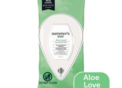 Summer’s Eve Aloe Love Gentle Daily Feminine Wipes pH Balanced 32ct - Personal Care >