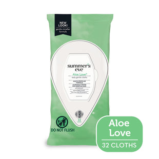 Summer’s Eve Aloe Love Gentle Daily Feminine Wipes pH Balanced 32ct - Personal Care >