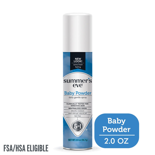 Summer’s Eve Daily Gentle Feminine Deodorant Spray Baby Powder 2oz (12 Pack) - Personal Care > Deodorants