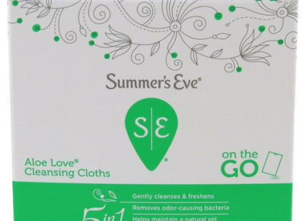 Summer’s Eve Feminine Cleansing Cloths Removes Odor Aloe Love 16 Ct (24 Pack) - Personal Care > Wipes